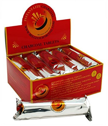 Lot de 6 rouleaux de 10 charbons à allumage instantané pour narguiléFabrication belge