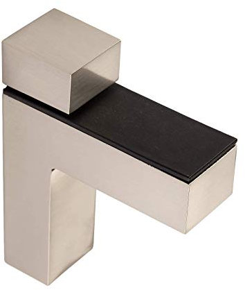 4 Stück SO-TECH® Regalbodenhalter HULK Edelstahloptik Glasbodenträger Bodenträger für Glas- und Holzböden bis max. 45 mm Stärke