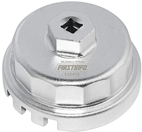 FIRSTINFO F3545B | 3/8 | 64,5mm | Ölfilterschlüssel | 14 Flûte | für Toyota/Lexus/Scion mit 2,5L- bis 5,7L-Motoren