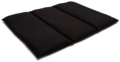 Coussin aux graines de lin - Taille 40x30-3 compartiments - noir - Coussin thermique - Coussin aux graines - Compresse froide -