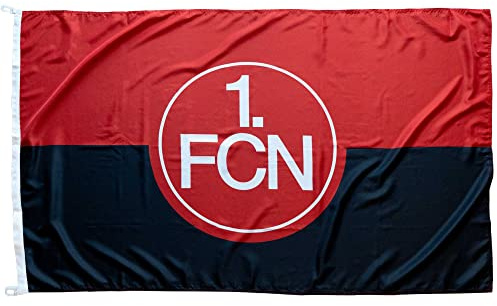 Hissfahne 1. FCN röd svart 250 cm x 150 cm original licensprodukt
