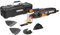 WORX WX681 Sonicrafter F50 Multifunktionswerkzeug 450w – zum Schneiden, Polieren, Schleifen uvm. – Multitools inkl. Adapter für Universalzubehör, 35mm Sägeblatt & 80mm HSS Sägeblatt halbrund