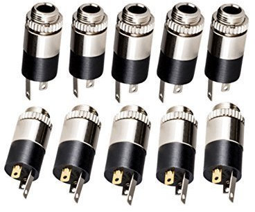Psmgoods® 3,5 mm Stereo Jack Panel Mount Anschluss 10 Stück