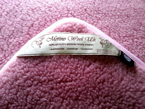 Merino Wool Rosa Babybettdecke aus 100 % Wolle, Größe: 140 x 100 cm, leicht, atmungsaktiv, gemütlich, Decke für alle Jahreszeiten, natürlich aus Australien
