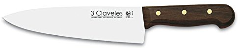 3 Claveles Palosanto - Cuchillo Cocinero de 21 cm Mango Madera
