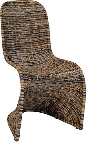 Schwingstuhl, Esszimmer-Stuhl aus Rattan, Multicolor/Esszimmerstuhl Korb Schwingstuhl/Bunt Esszimmer Stühle Schwinger