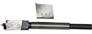 Flachfräsbohrer verstellbar optimiert für Löcher Blind und Schlaufen im Holz-Durchm. 15 A 45 mm