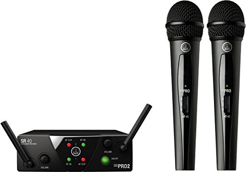 AKG Pro Audio Drahtloses Mikrofonsystem, Schwarz (MINI2VOC-US25A/C)