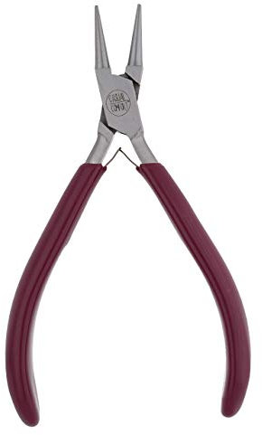 The Beadsmith Round Nose Pliers – 6-Inches (152 mm) Jewelry-Making Tool w/Polished Steel Head, PVC Comfort Grip, & Double-Leaf Springs