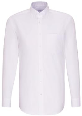 Chemise business Seidensticker pour homme - coupe classique - sans repassage - col boutonné - manches longues - 100 % coton