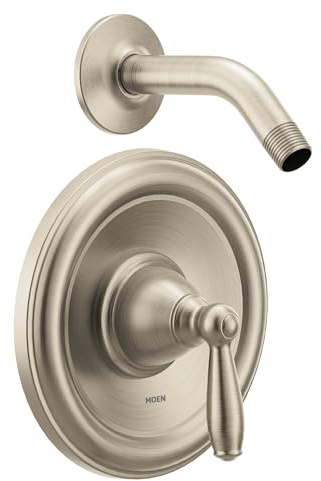 Moen T2152NHBN Brantford Posi-Temp Pressure Balancing Shower Trim Kit Without Showerhead Valve Required, Brushed Nickel, 5
