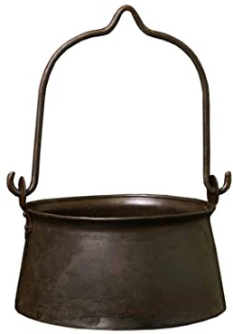 Ulfberth Mittelalterlicher Lagertopf aus Stahl 5 Liter | Authentischer Mittelalter Topf, Lager-Küche, Wikinger, für Mittelaltermarkt, Reenactment & LARP