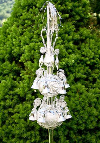 Lauschaer Glaskunst-Christbaumspitzen Große Christbaumspitze Old Lauscha (Silber)