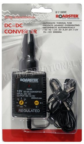Multi Voltage Dc to Dc Converter Cigarette Lighter Adaptor - Regulated Power Supply Charger | Plugs Into Car Cigar Lighter Socket, Automotive Vehicle Accessory