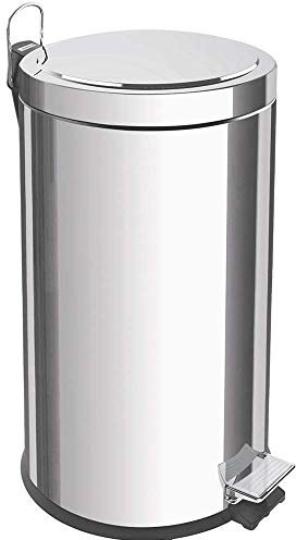 Tramontina 20L Pedal Bin – Stainless Steel Kitchen Waste Bin with Lid, Removable Inner Bucket, 29.5 cm Diameter x 46 cm Height, 94538120