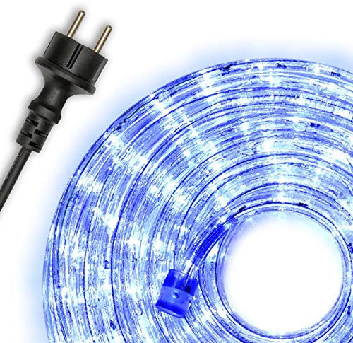 Nipach 20 m LED Lichterschlauch – 480 LED Leuchtfarbe: blau – Innen- und Außenbereich