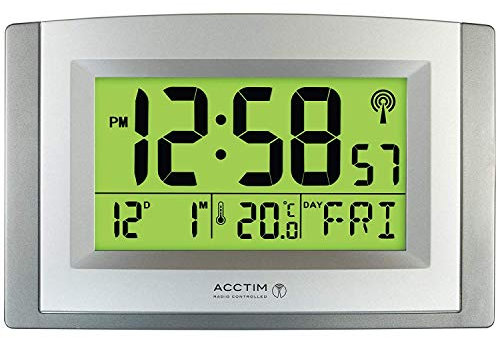 Acctim 74057 Stratus Radio Controlled LCD Wall Clock