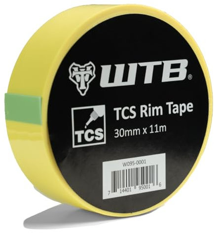 WTB TCS Tubeless Rim Tape - 30 mm x 11 m Roll for 5 Wheels - Durable Rim Tape for MTB, Road, Gravel Rims with 25 mm Inner Width - Reliable Airtight Seal