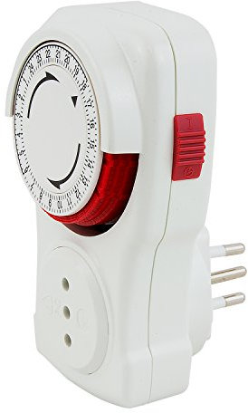Programmatore Timer giornaliero, Spina e Presa 10 A