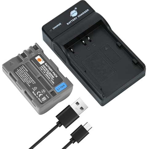 DSTE EN-EL3E ENEL3E Akku und Ladegerät Compatible für Nikon D30 D50 D70 D90 D100 D200 D300 D700