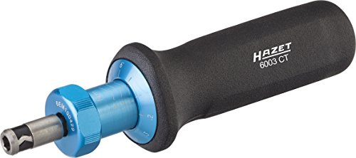 HAZET Drehmomentschraubendreher 6003CT, 1/4 Zoll (6,3 mm) Sechskant | Abtrieb 1/4 Zoll (6,3 mm) Sechskant hohl, DIN EN ISO 6789, Länge 230 mm, Genauigkeit 5 %, 429 g, Skalenteilung 0.1 Nm