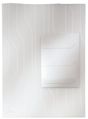 Leitz CombiFile Organisationshüllen-Set, 3 Stück, A4 Format, Farblos mit matter Oberfläche und Muster, Obere Öffnung, 0,20 mm PP-Folie, 47290003