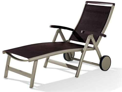 Sieger Exclusiv 957/C-M Klapprollliege Royal, Aluminium Textilux, Champagner-Mokka