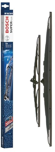 Bosch SuperPlus SP 24/18 S - Front Windscreen Wiper - Set of 2 Replacement Blades, Comes with Pre-assembled Quick-Clip Adapter - 2 Blades, 600mm/450mm - Only for right-hand drive (UK)