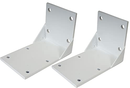 Mendler 2er-Set Deckenadapter für Kassetten-Markise T122 T123 - weiß | Deckenmontage Halterung, Adapter