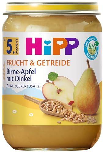 HiPP Birne in Apfel mit Dinkel, 6er Pack (6 x 190 g)
