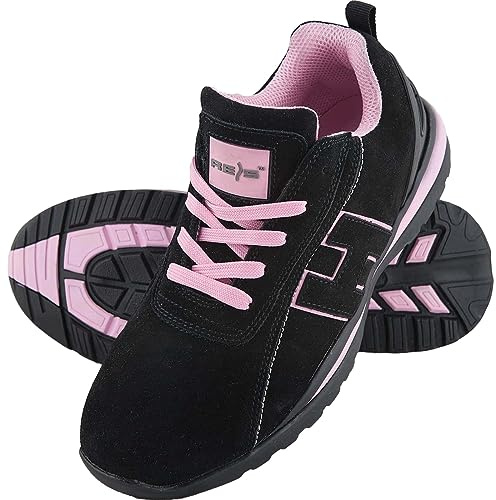 Argentina Chaussures de travail Chaussures de sécurité Taille 36-41 Femme Embout d'acier - noir/rose - Taille 39 EU