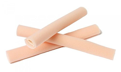 Protettori tubolari in schiuma, per calli e alluce valgo, per chiropodia, 1 pezzo lungo 25 cm, senza sovrapposizione, taglia A, 15 mm