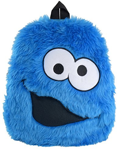 Sesamstraße Krümelmonster Plüsch Rucksack, 33 cm x 28 cm, Cookie Monster