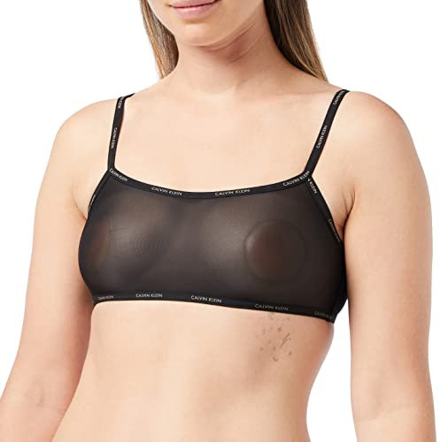 Calvin Klein Damen Bustier BH Bralette UN Back CLOS 000QF1840E, Gr. 80(Herstellergröße:S), Schwarz (Black 001)