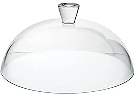 Cúpula de pastel de vidrio de la Patisserie de Utopía con asa, transparente, 32 cm