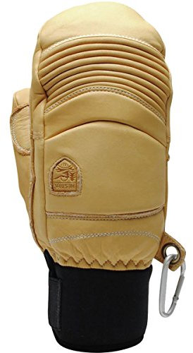 Hestra Leather Fall Line – kurzer Freeride Schneehandschuh mit hervorragendem Griff für Skifahren, Snowboarden und Bergsteigen – Naturbraun – 11