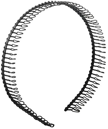 ROSENICE Serre-Tête Métal Large Peigne Noir Avec 80 Dents Longues Léger Accessoire Coiffure Femme Pour Usage Quotidien Soins Cheveux