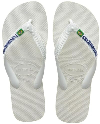 Havaianas Unisex Brasil Logo (Mini Me), White, 1/2