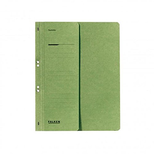 Falken 50 x Ösenhefter A4 1/2 Vorderdeckel Karton kaufmännische Heftung grün