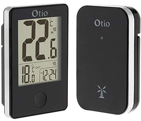 Thermomètre intérieur extérieur sans fil - noir - Otio