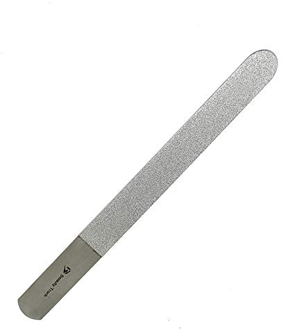 Diamond Deb Nail File and Foot-Dresser - Remove Hard & Dry Skin - Nail File - Stainless Steel - 7 Long - Double Sided Diamond Dust Coated - Fine Quality - Nail Art - Professional Beauty Care Tools