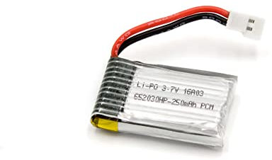 vhbw 1x Akku kompatibel mit Revell 23963, Quad Copter Space Motion Drohne Multicopter Quadrocopter (250 mAh, 3,7 V, Li-Polymer) - Ersatz für 44163