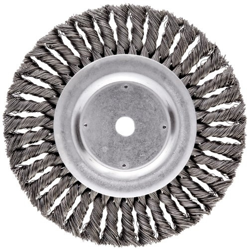 Weiler 08155 8 Standard Twist Knot Wire Wheel, .023 Steel Fill, 5/8 Arbor Hole, Made in the USA