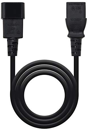 NANOCABLE 10.22.0202 - Cavo di alimentazione per CPU o monitor, C13 / H-C14 / M, 100% rame AWG18, nero, 1.5mts