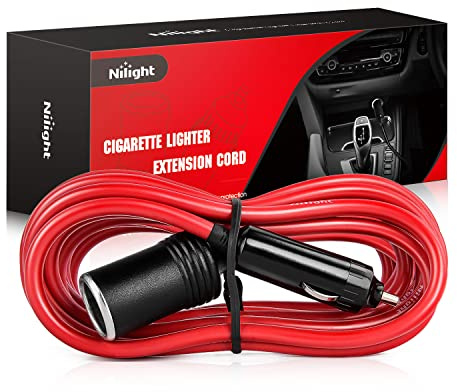 Nilight 10003W Verlängerungskabel, strapazierfähig, 12 V-24 V-Kfz-Ladegerät mit Zigarettenanzünder-Buchse, 4,3 m