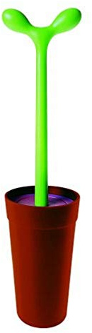 Alessi ASG04 Merdolino Scopino di Design in Resina Termoplastica per Pulizia WC, Marrone