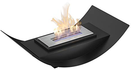 Kratki Camino bioetanolo BIOMISA MINI, caminetto da appoggio in vero fuoco, dimensioni in cm: L47 x H 13 x P26, lunghezza della linea di fuoco 15 cm, combustibile: etanolo, peso 3,8 kg