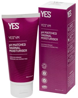 YES® VM Vaginal Moisturiser | Water-Based | Long-Lasting & Fast Acting for Vaginal Dryness | Certified Organic | Natural Gel Moisturiser | pH Matched (100ml)
