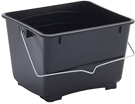 ProDec Secchio da 2,5 litri in plastica per mini verniciatura 100% plastica riciclata con maniglia di trasporto in metallo per tutti i tipi di vernice e pasta Adatto per mini rulli da 4 pollici