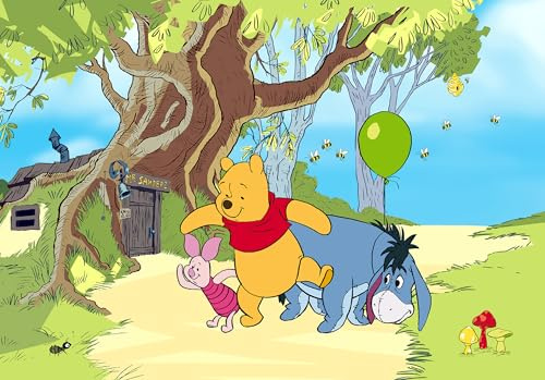 AG Design FTD 0247 Disney Winnie Puuh Papier Fototapete, 4 teile, mehrfarbig, 360 x 254 cm